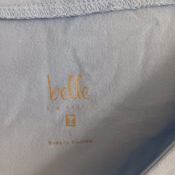 Belle by Kim Gravel Primabelle Knit Long Sleeve Boatneck Top, Peri Sz L a674041 - Picture 3 of 4